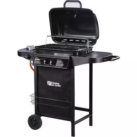 HABITAT & JARDIN Barbecue Gaz "Party 3" - 3 Brûleurs Dont 1 Latéral - 9.38 KW - Noir 4 HABITAT & JARDIN Barbecue Gaz "Party 3" - 3 Brûleurs Dont 1 Latéral - 9.38 KW - Noir – Image 2