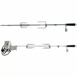 Barbecue à Gaz INOX 4 BRÛLEURS + 1 KIT RÔTISSOIRE (1 BRÛLEUR Infrarouge & TOURNEBROCHE)+ 1 Réchaud Et Thermomètre, 22KW,Grille/Plancha Inclus - DÖNER GREADEN - Inox -France Barbecue Soldes Boutique 7829839 4