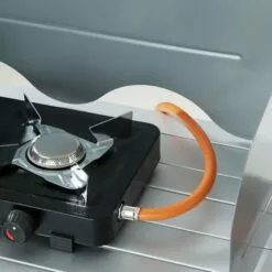 TECTAKE Cuisine D'Extèrieur, Cuisine De Camping, Meuble De Camping De Rangement 76 Cm X 53,5 Cm X 107 Cm - Gris -France Barbecue Soldes Boutique 8447410 5