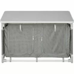 TECTAKE Meuble De Camping, Armoire De Camping Jardin, Meuble D'Extèrieur De Rangement 97 Cm X 47,5 Cm X 56,5 Cm - Gris -France Barbecue Soldes Boutique 8447411 3