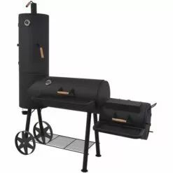 VidaXL Barbecue Au Charbon De Bois Avec Etagère Inférieure Noir XXL - Noir