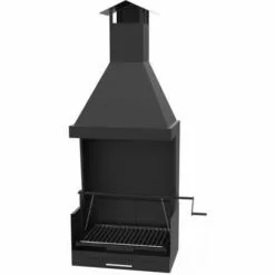 FM Barbecue Avec Hotte Sur Chariot En Acier Au Carbone 72x40x156cm, -France Barbecue Soldes Boutique 9366512 2
